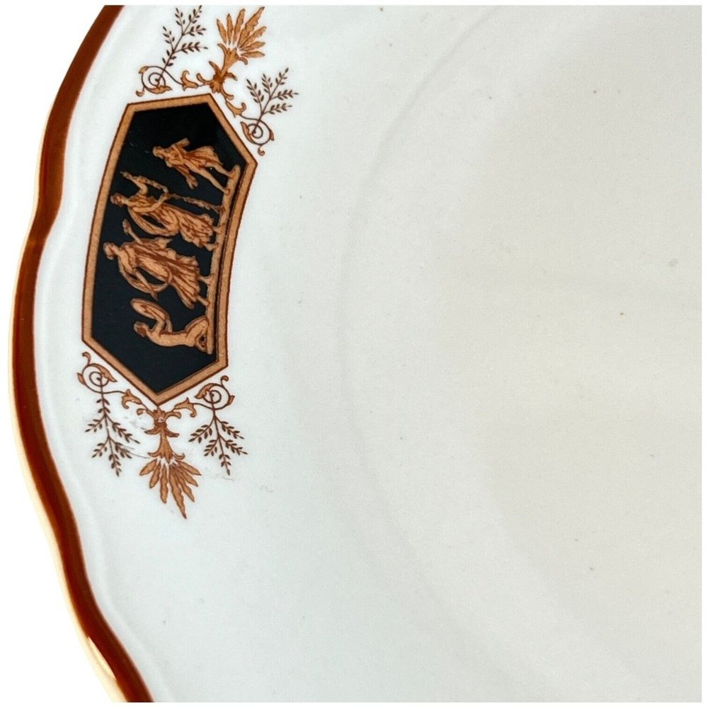 Vintage Syracuse China Restaurant Dinner Plate Grecian Pattern Scalloped 9 Inch - Picture 3 of 6